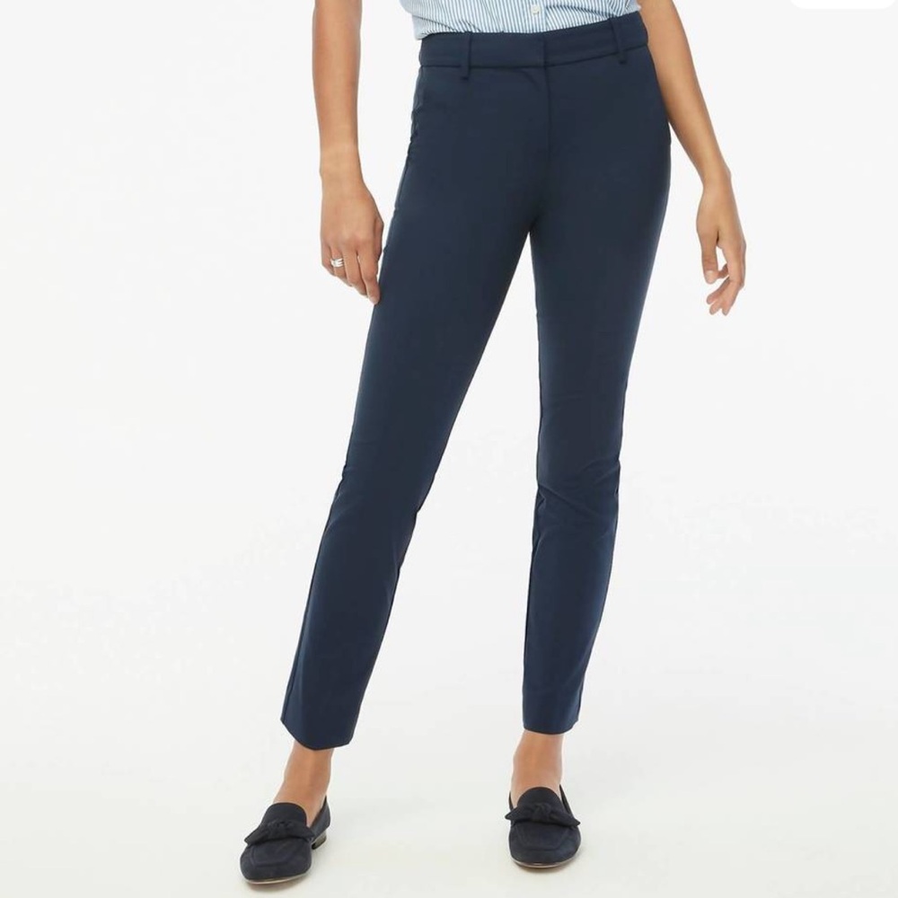 NEW J. Crew Factory Slim-fit full-length trouser pant in Navy Blue Size 4